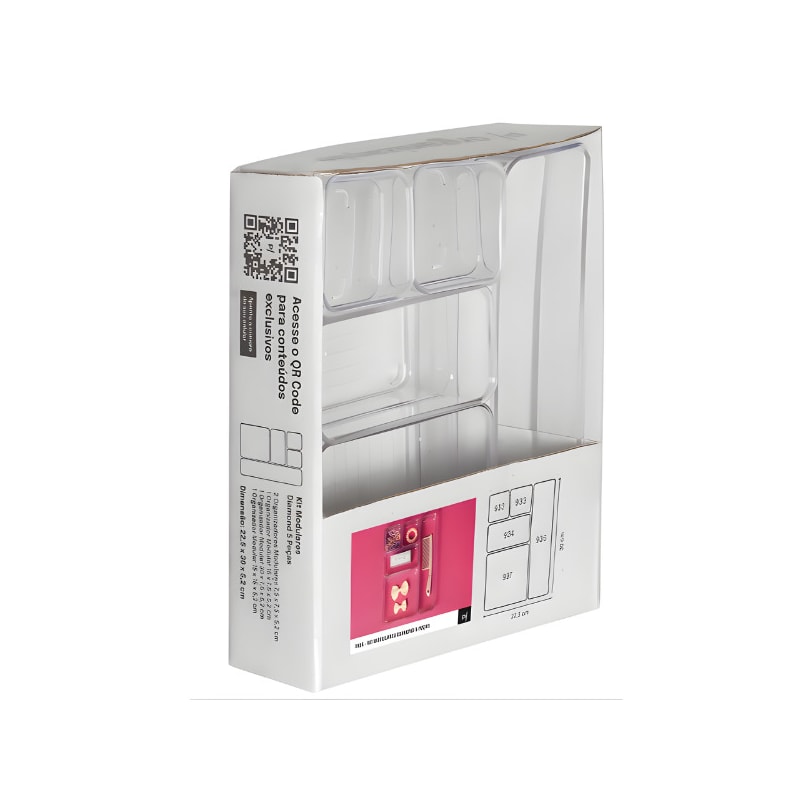 Kit Organizador Paramount Modulares Diamond com 5 Peças