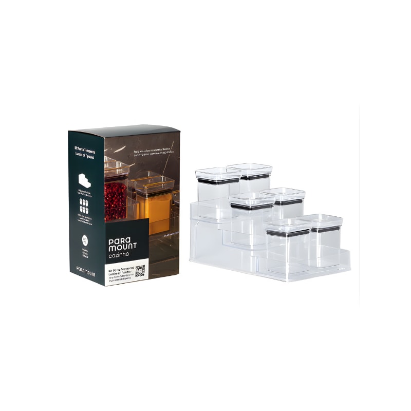 Kit Porta Temperos Paramount Lumini 7 Peças