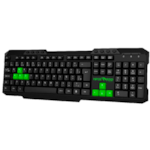 Kit Teclado e Mouse Python Viper Pro Bivolt Preto/Verde 