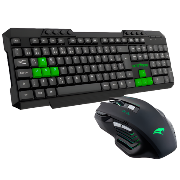 Kit Teclado e Mouse Python Viper Pro Bivolt Preto/Verde-5be49ac2-1a7f-4c17-800c-1ead0d42b7a3
