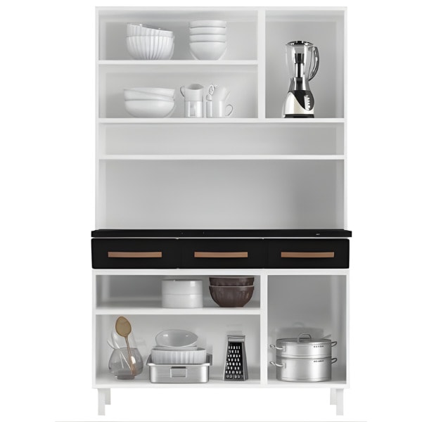 Kit Triplo Telasul Baixo com 3 Gavetas e 3 Portas Cor Rubi-2ba79547-66a9-480b-8249-f80f94dbd079