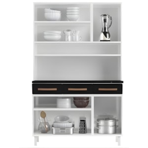 Kit Triplo Telasul Baixo com 3 Gavetas e 3 Portas Cor Rubi