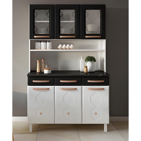 Kit Triplo Telasul Baixo com 3 Gavetas e 3 Portas Cor Rubi-48883f00-657e-4049-841b-5372e73c0fc1