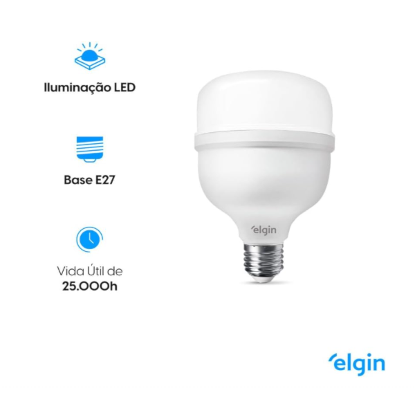 Lâmpada LED Bulbo Elgin T140 80W Bivolt 6500K Luz Branca Fria 48LHP80FO000-95d45af7-88d9-48f8-83e1-442a0c6c5c49