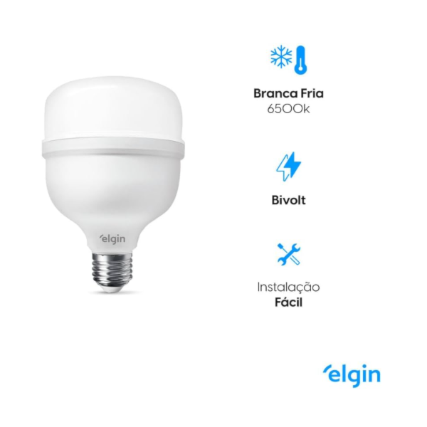 Lâmpada LED Bulbo Elgin T140 80W Bivolt 6500K Luz Branca Fria 48LHP80FO000-33072c5e-7c5c-4bde-9536-aec706ae271d