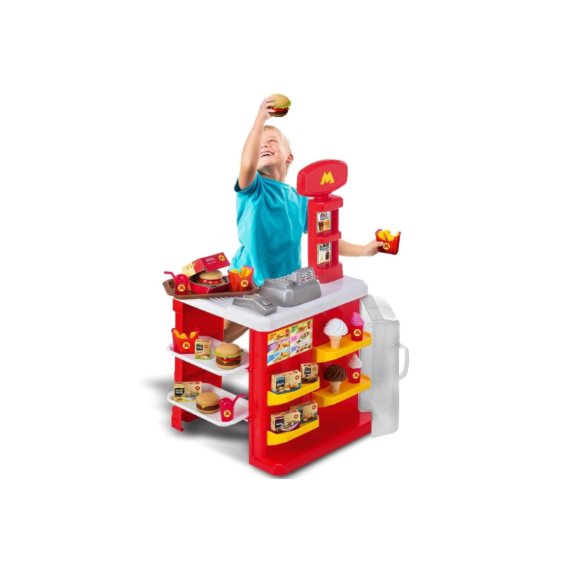 Lanchonete Infantil Magic Toys Vermelho com Acessórios
