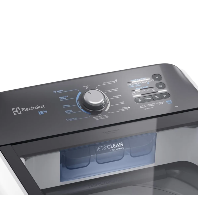 Lavadora Electrolux 18Kg Efficient Com Cesto Inox Jet&Cleam LEE18 127/60 Branca