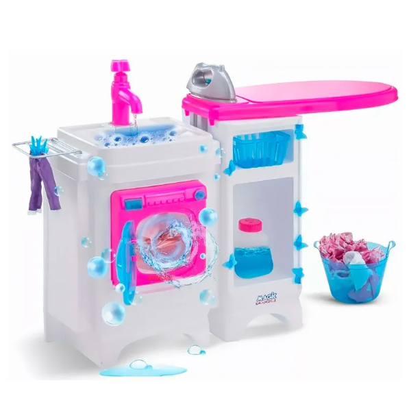 Lavanderia Magic Toys Lava e Passa com Acessorios Azul/Rosa-c92d64e1-2a5e-4ce2-990b-b41b5a993a76