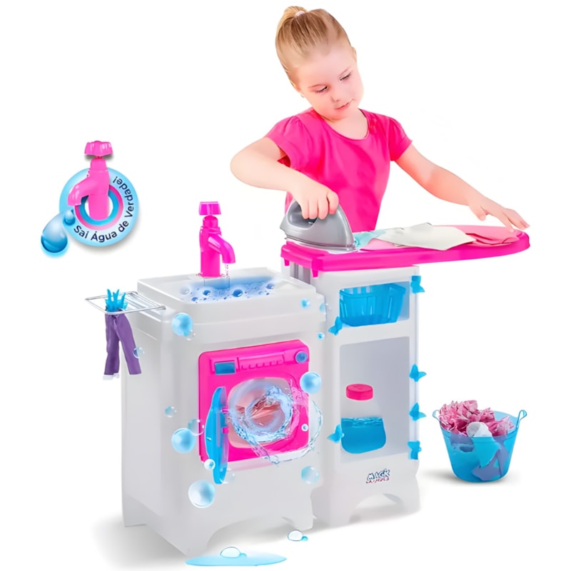 Lavanderia Magic Toys Lava e Passa com Acessorios Azul/Rosa-ab366da4-ab04-45a3-bbf2-b9b63021f6eb