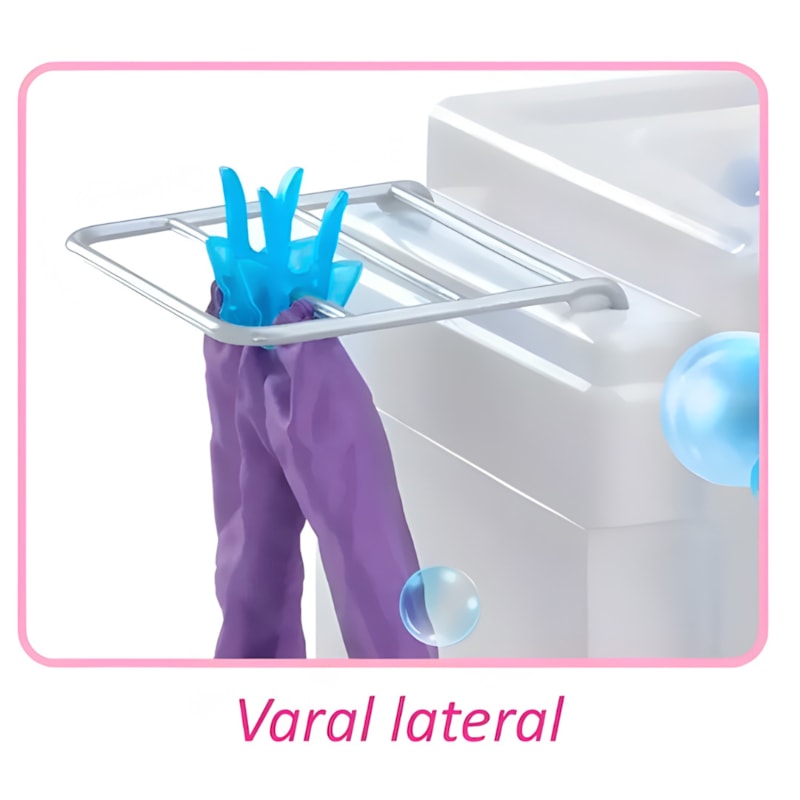 Lavanderia Magic Toys Lava e Passa com Acessorios Azul/Rosa-83238347-9fdd-456c-be6d-fb999a3a97da