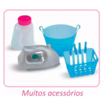 Lavanderia Magic Toys Lava e Passa com Acessorios Azul/Rosa