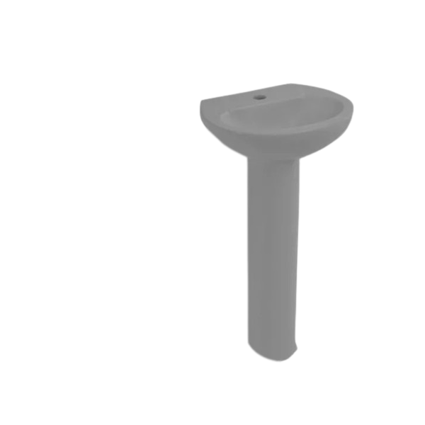 Lavatorio Com Coluna Parati Cinza Logasa 1180070031200/1182010030200-6f036d64-e794-4269-9d94-8be0a1554e7a