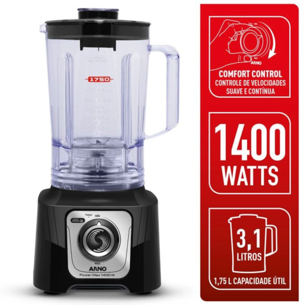 Liquidificador Arno Power Max 127V LN65 Preto -58a02c71-c1b4-43bd-8cfa-9bd1f713a6e1
