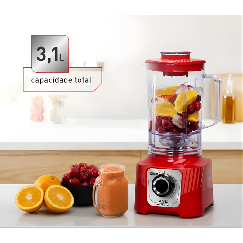 Liquidificador Arno Power Max 1400W Regular 3,1L 127V LN63 Vermelho-caeae892-79f7-497f-a59d-4f3ad508bbf1