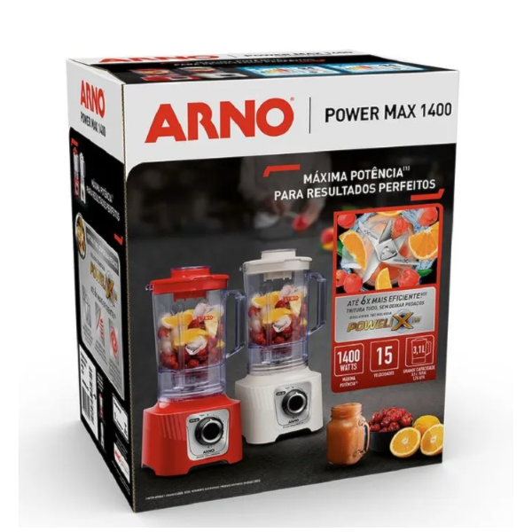 Liquidificador Arno Power Max 1400W Regular 3,1L 127V LN63 Vermelho-94eaabe3-624d-4a84-8259-de5c246cc955