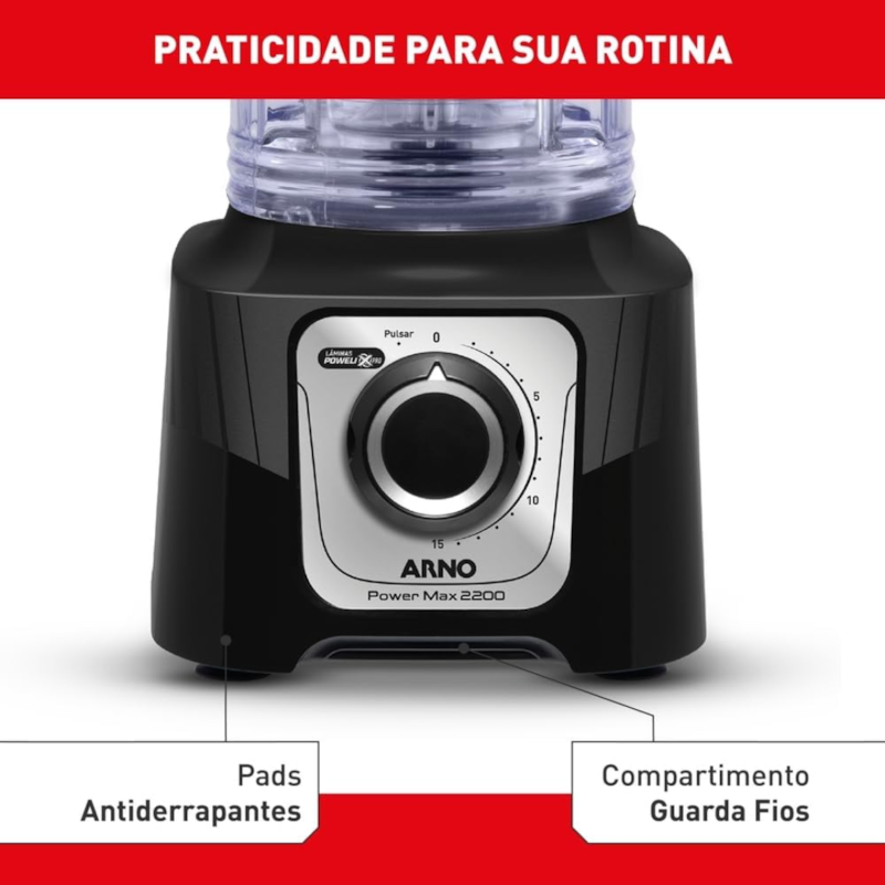 Liquidificador Arno Power Max 2200 127V LN66 Preto-2925a2df-965c-4302-9a79-6e89632b1559