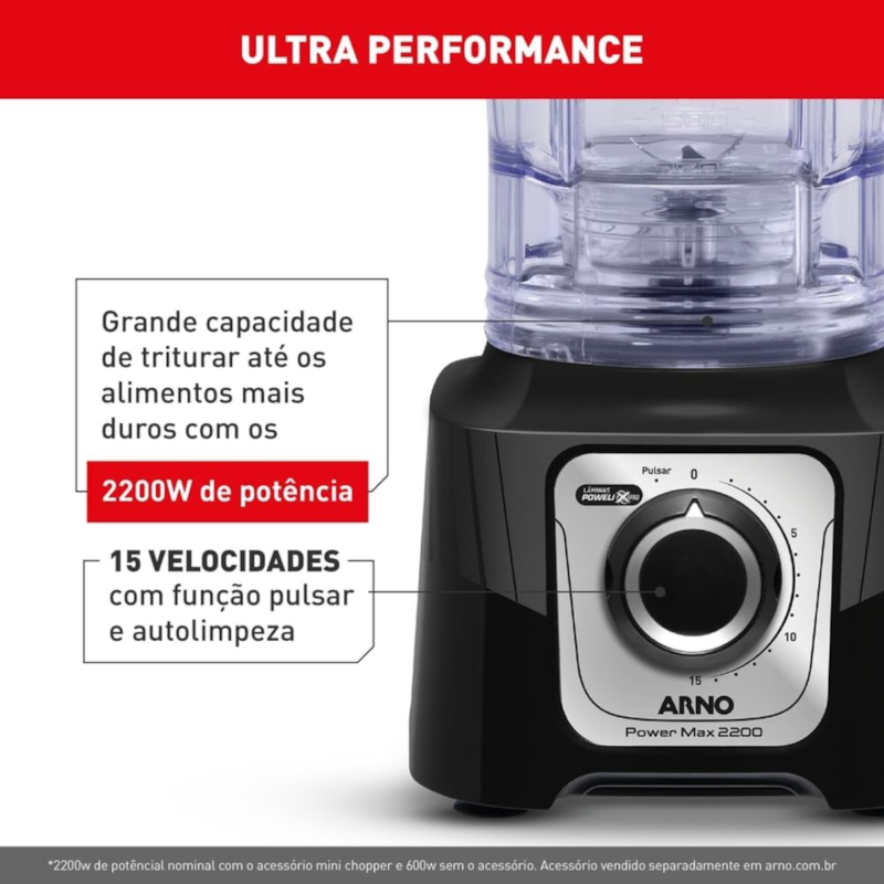 Liquidificador Arno Power Max 2200 127V LN66 Preto-30522b28-02b1-46eb-a6b9-5541c52e2ea4