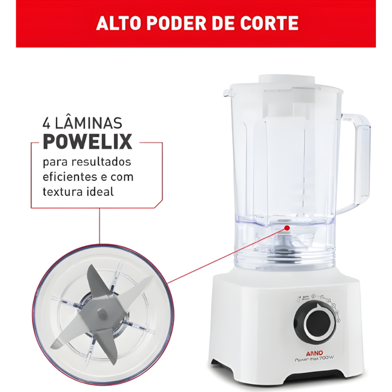 Liquidificador Arno Power Max 3,1L 127V 700W LN51 Branco-345b218e-2f4b-429d-8508-28f8e8b076a5