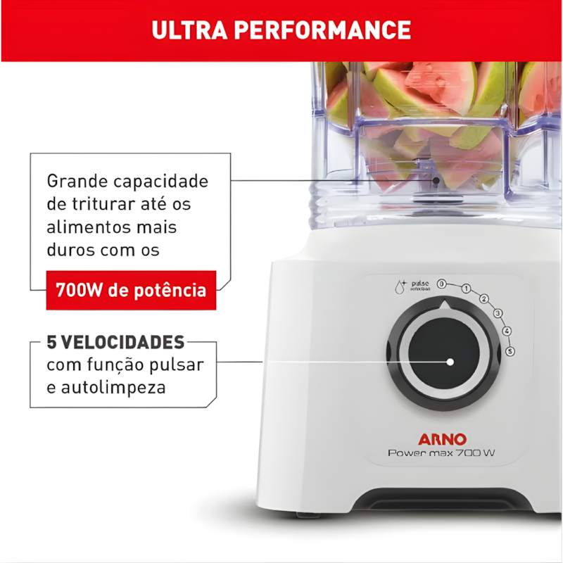 Liquidificador Arno Power Max 3,1L 127V 700W LN51 Branco-8a45cd14-72f9-4dff-b42b-fd9fadc0f1f7