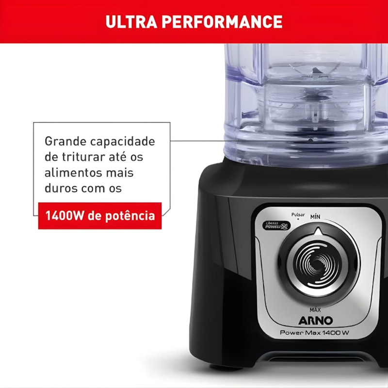 Liquidificador Arno Power Max Comfort 3,1L 1400 127V LN65 Preto-1d35c7a1-74ef-4ad9-9d25-7a9b42a82e60