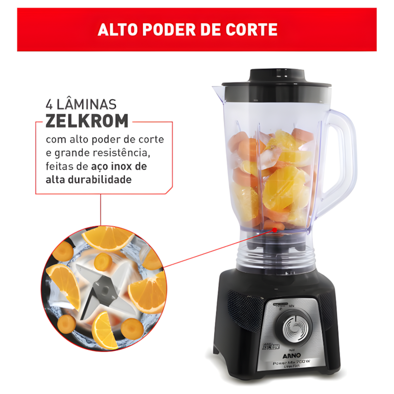 Liquidificador Arno Power Mix Limpa Fácil 2,5L LQ35 700W 127V Preto-8aff945e-c417-4c2e-b707-a1357252aabb