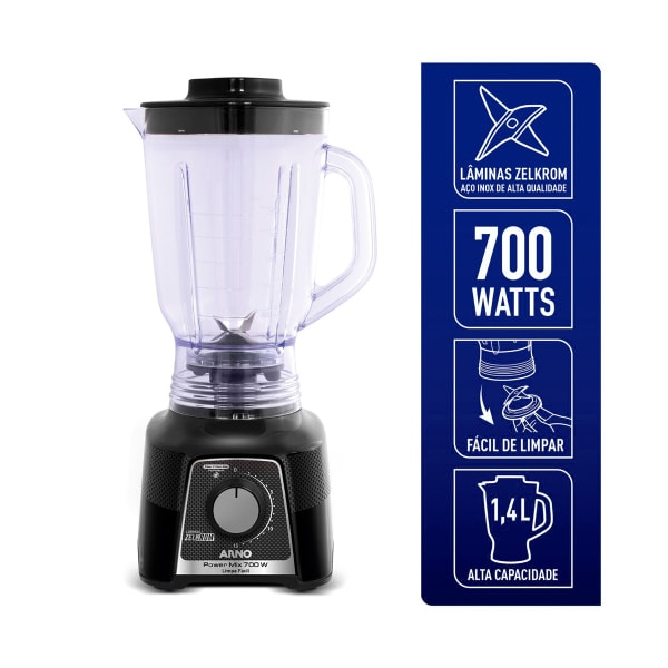 Liquidificador Arno Power Mix Limpa Facil 700W LQ33 Preto-7d41717d-e9ec-4ffe-b847-60dd08ad564b