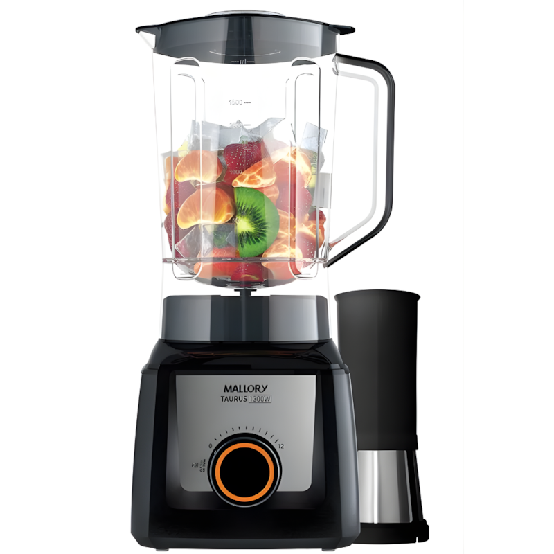 Liquidificador Mallory Taurus 3,1L com 12 Velocidades 127v 1300w Preto-106a5892-7c92-400f-88a6-901d5127e289