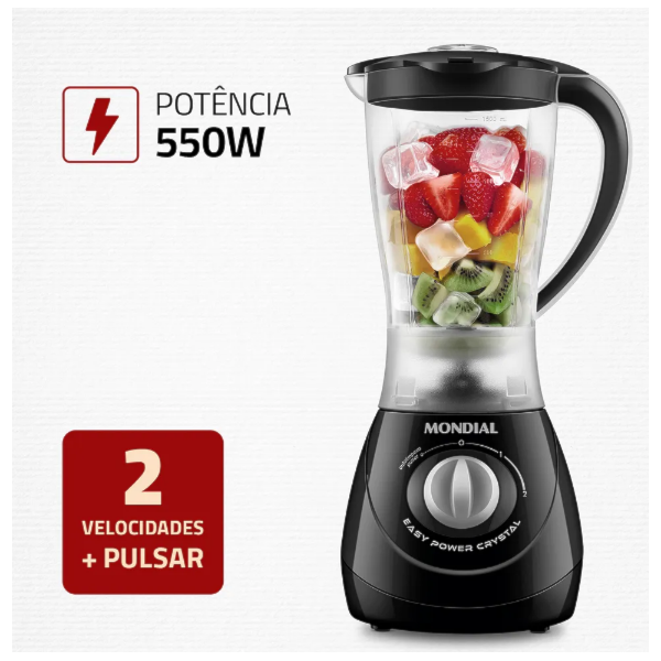 Liquidificador Mondial Easy Power 1,9L 127V/60HZ L-550-BC PRETO -986f80da-ca45-4493-ad89-7207c28d2300