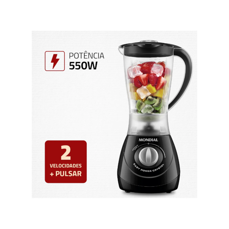 Liquidificador Mondial Easy Power 1,9L 127V/60HZ L-550-BC PRETO -227e174a-dffe-472b-ad53-5009f12bdf0a