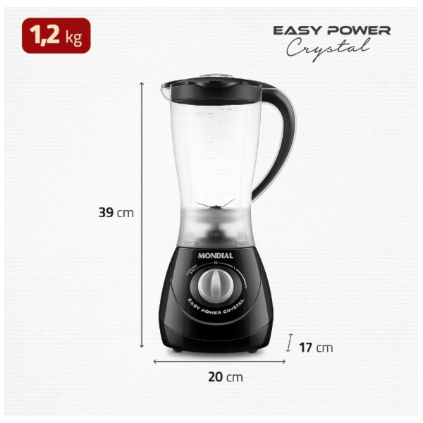 Liquidificador Mondial Easy Power 1,9L 127V/60HZ L-550-BC PRETO -c5871b55-935f-478a-8962-54b4fc599969