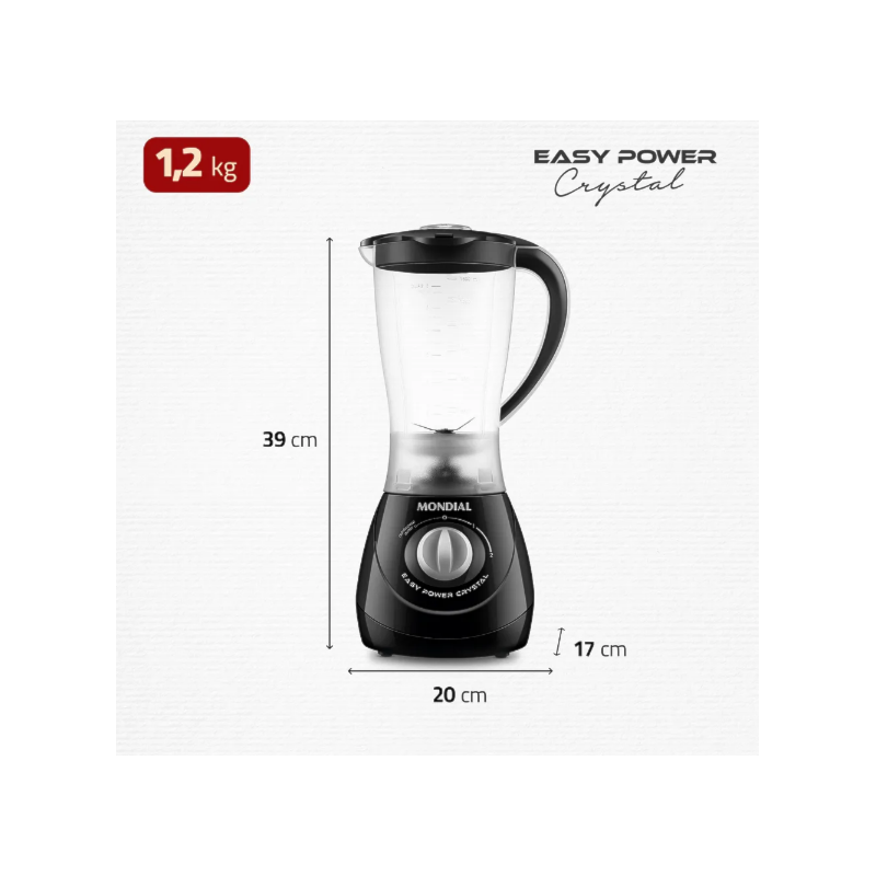 Liquidificador Mondial Easy Power 1,9L 127V/60HZ L-550-BC PRETO -0765ada1-5bf5-4cfa-8b37-95bfe893b64f