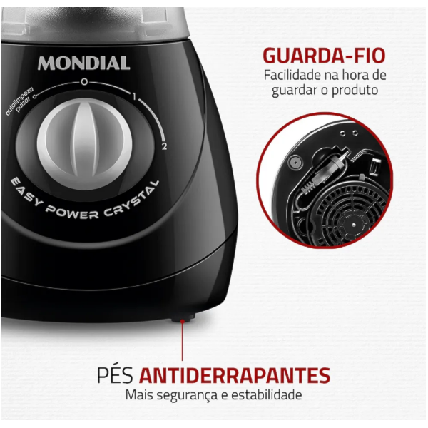 Liquidificador Mondial Easy Power 1,9L 127V/60HZ L-550-BC PRETO -375b3253-c379-4e02-9c38-1878c1013c7f