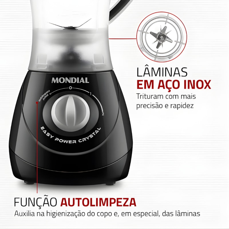 Liquidificador Mondial Easy Power 1,9L 127V/60HZ L-550-BC PRETO -707d70c3-09f1-4b10-808a-c3e27d5be9b1