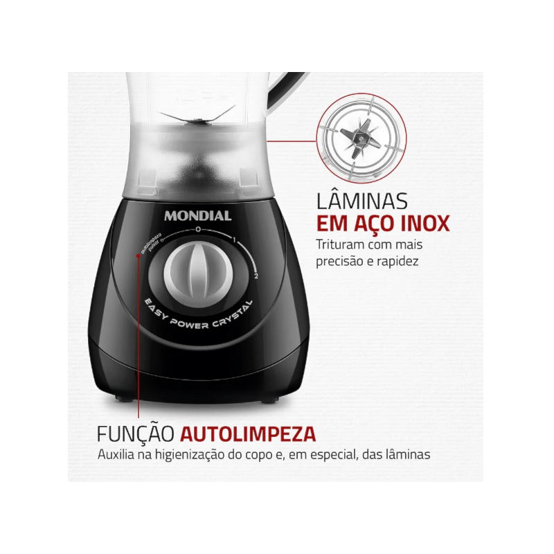 Liquidificador Mondial Easy Power 1,9L 127V/60HZ L-550-BC PRETO -f45c29fe-18cc-4438-ad76-b29235a7e5cc