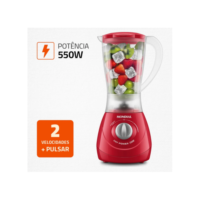 Liquidificador Mondial Easy Power 1,9L 127V/60HZ L-550-R Vermelho