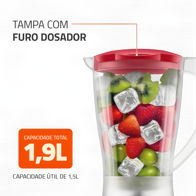 Liquidificador Mondial Easy Power 1,9L 127V/60HZ L-550-R Vermelho-b84f374d-1f45-407d-bccb-5cd6c64414d0