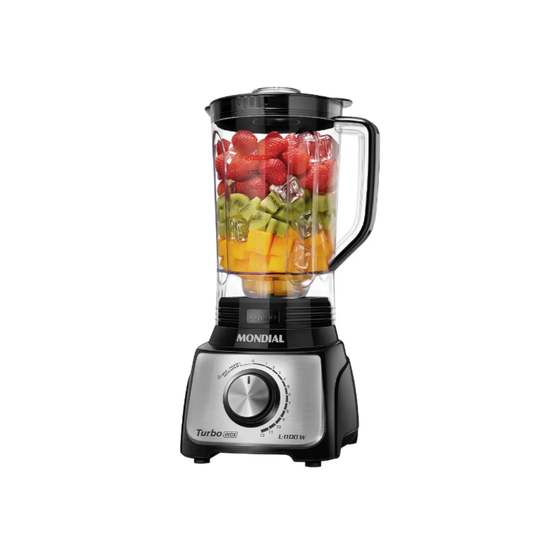 Liquidificador Mondial Turbo Inox 3L 127V/60HZ L-1100-BI Preto-7af1ba6d-e5c1-4d88-a777-9ae21c1aeeea