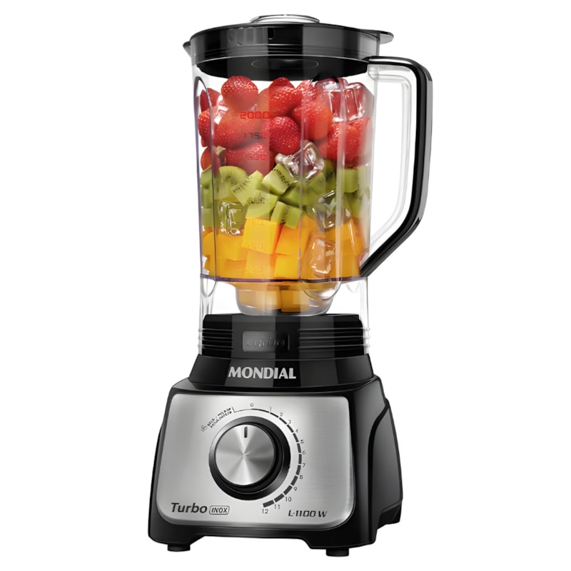 Liquidificador Mondial Turbo Inox 3L 127V/60HZ L-1100-BI Preto-cc3dc7e7-9afb-469b-b7a6-6a5af1c77243