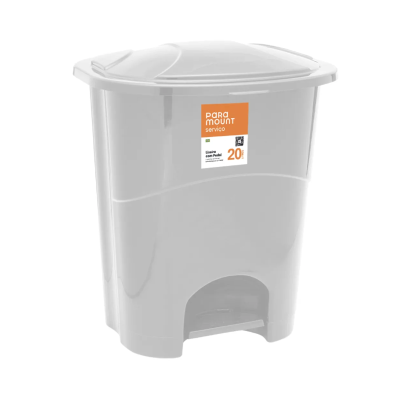 Lixeira Paramount com Pedal 20L Branco-77188717-4f7c-4ed9-9798-80c1fd3f49ef