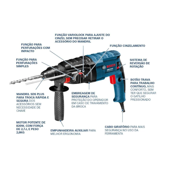 Martelete Perfurador Bosch GBH-224 D 820W 127V com Maleta-b9a4cf4f-d8d6-4e02-a496-151998741496
