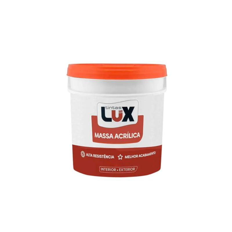 Massa Acrílica Tintas Lux 20Kg – Acabamento Liso e Preparação de Paredes