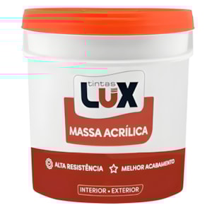 Massa Acrílica Tintas Lux 20Kg – Acabamento Liso e Preparação de Paredes