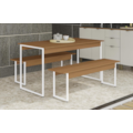 Mesa Com 2 Bancos Kappesberg Canela/Branca Brilho-914bedee-66bd-4977-8b86-f846149c3518