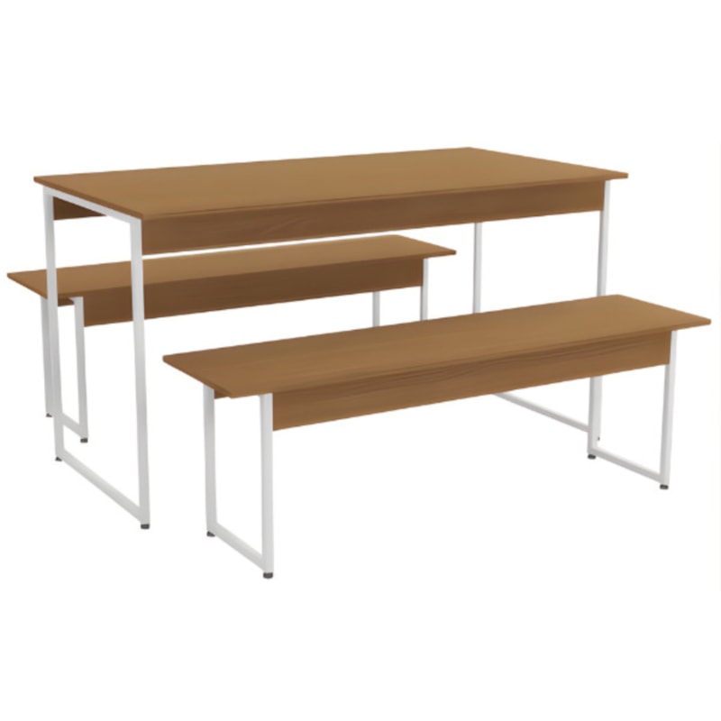 Mesa Com 2 Bancos Kappesberg Canela/Branca Brilho-21d38629-9004-4fc0-9b2f-e97a6a53431a
