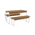 Mesa Com 2 Bancos Kappesberg Canela/Branca Brilho-c589409e-19fb-467d-8b17-cf2b82306e9d