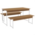 Mesa Com 2 Bancos Kappesberg Canela/Branca Brilho-d8f8b2a4-d49b-4029-af05-ef92f39affb7