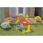 Mesa Infantil Tramontina Pic-Nic em Polipropileno Vermelho/Azul