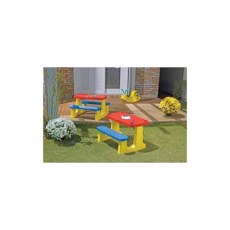 Mesa Infantil Tramontina Pic-Nic em Polipropileno Vermelho/Azul
