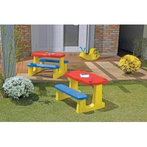 Mesa Infantil Tramontina Pic-Nic em Polipropileno Vermelho/Azul