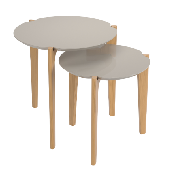 Mesa Lateral Lukaliam Florida 0,60 Off White Perolizado/Freijo-39f3770a-5a69-4fd1-9eea-1426af4b7569